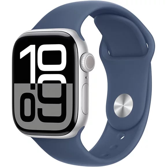 Apple Watch Series 10 (2024) GPS + Cellular, Boitier Argent de 42mm avec bracelet Caoutchouc S/M, Bleu - Bon état Bon état - 405,90 € Apple Watch Series 10 (2024) GPS + Cellular, Boitier Argent de 42mm avec bracelet Caoutchouc S/M, Bleu - Bon état Bon état Apple reconditionné disponible sur Pixmania