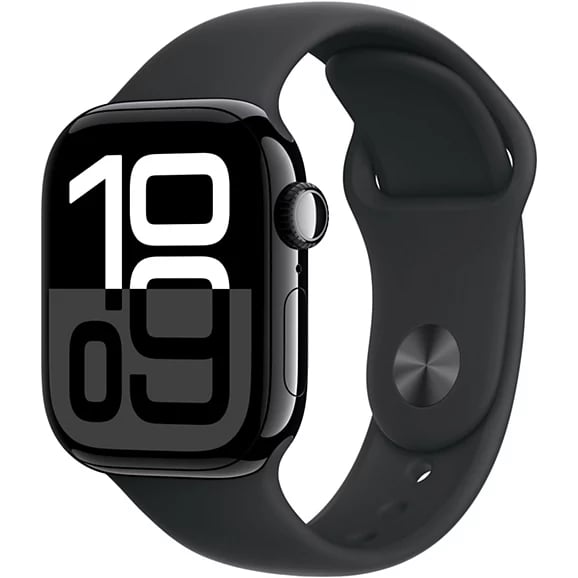 Apple Watch Series 10 (2024) GPS + Cellular, Boitier Noir de 46mm avec bracelet Caoutchouc M/L, Noir - Excellent état Parfait état Apple reconditionné disponible sur Pixmania