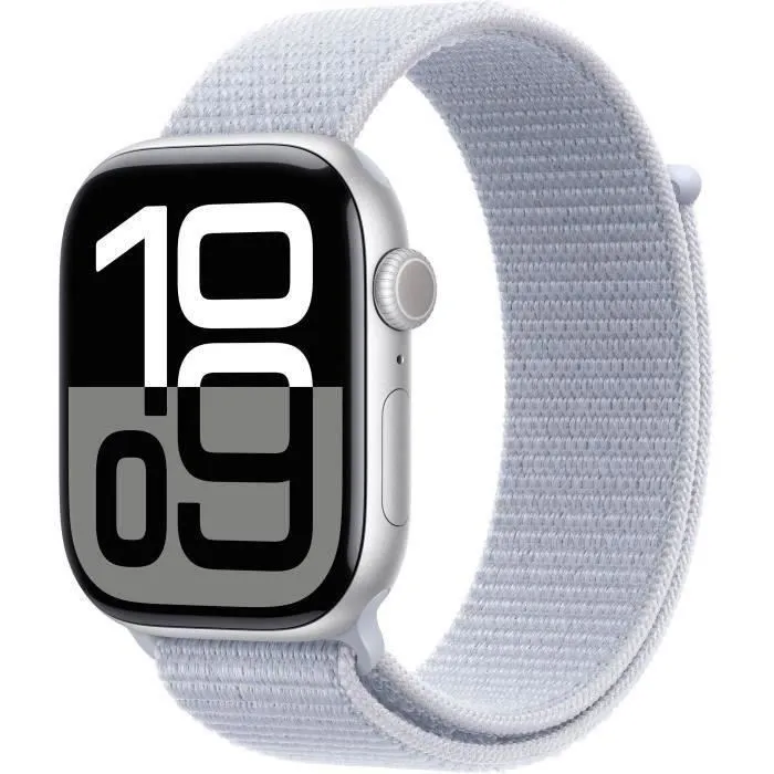 Apple Watch Series 10 GPS - 46mm - Boîtier Silver Aluminium - Bracelet Blue Cloud Sport Loop (2024) - Reconditionné - Très bon état Reconditionné - 248,00 € Apple Watch Series 10 GPS - 46mm - Boîtier Silver Aluminium - Bracelet Blue Cloud Sport Loop (2024) - Reconditionné - Très bon état Reconditionné Apple reconditionné disponible sur Cdiscount Seconde Vie