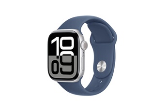 Apple Watch Series 10 GPS + Cellular 42mm Boîtier en Aluminium Argent avec Bracelet Sport Denim - S/M Très bon état Apple reconditionné disponible sur Darty