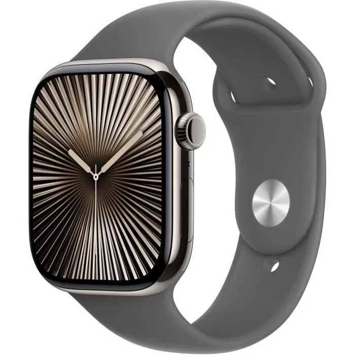 Apple Watch Series 10 GPS + Cellular - 46mm - Titane Natural - Bracelet Stone Grey M/L (2024) - Reconditionné - Excellent état refurbished - 409,00 € Apple Watch Series 10 GPS + Cellular - 46mm - Titane Natural - Bracelet Stone Grey M/L (2024) - Reconditionné - Excellent état refurbished reconditionné disponible sur Cdiscount Seconde Vie