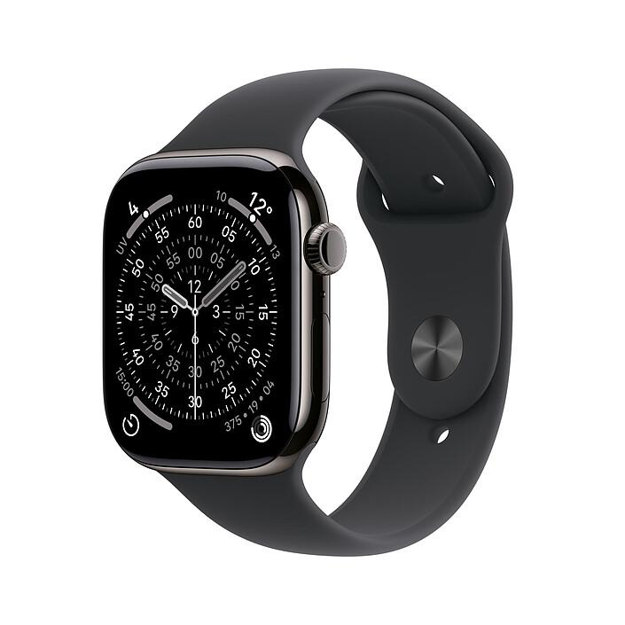 Apple Watch Series 11 (2025) GPS + Cellular 46 mm - Titane Naturel - Bracelet sport Noir Reconditionné - 629,00 € Apple Watch Series 11 (2025) GPS + Cellular 46 mm - Titane Naturel - Bracelet sport Noir Reconditionné Apple reconditionné disponible sur Backmarket