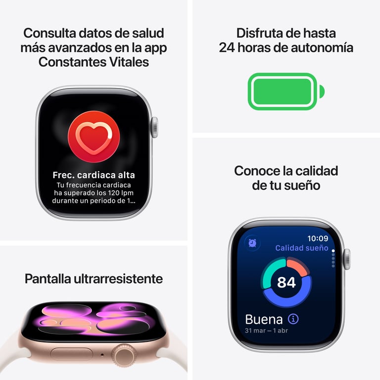Apple Watch Series 11 GPS 42mm Boitier en Aluminium Noir de Jais avec Bracelet Sport Noir - S/M - Excellent état Parfait état Apple reconditionné photo 2 | Dero