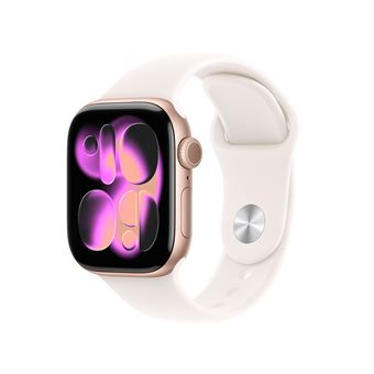 Apple Watch Series 11 GPS 42mm Boitier en Aluminium Or Rose avec Bracelet Sport Rose Tendre - S/M - Excellent état Parfait état Apple reconditionné disponible sur Pixmania