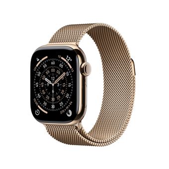 Apple Watch Series 11 GPS + Cellular 42mm Boitier en Titane Or avec Boucle Milanaise Or - Excellent état Parfait état Apple reconditionné disponible sur Pixmania
