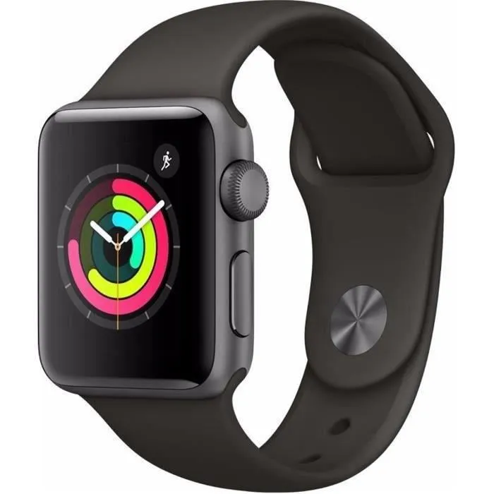 Apple Watch Series 3 GPS - Boîtier 38 mm Gris sidéral Aluminium - Bracelet Gris (2017) - Reconditionné - Etat correct Reconditionné - 101,00 € Apple Watch Series 3 GPS - Boîtier 38 mm Gris sidéral Aluminium - Bracelet Gris (2017) - Reconditionné - Etat correct Reconditionné Apple reconditionné disponible sur Cdiscount Seconde Vie