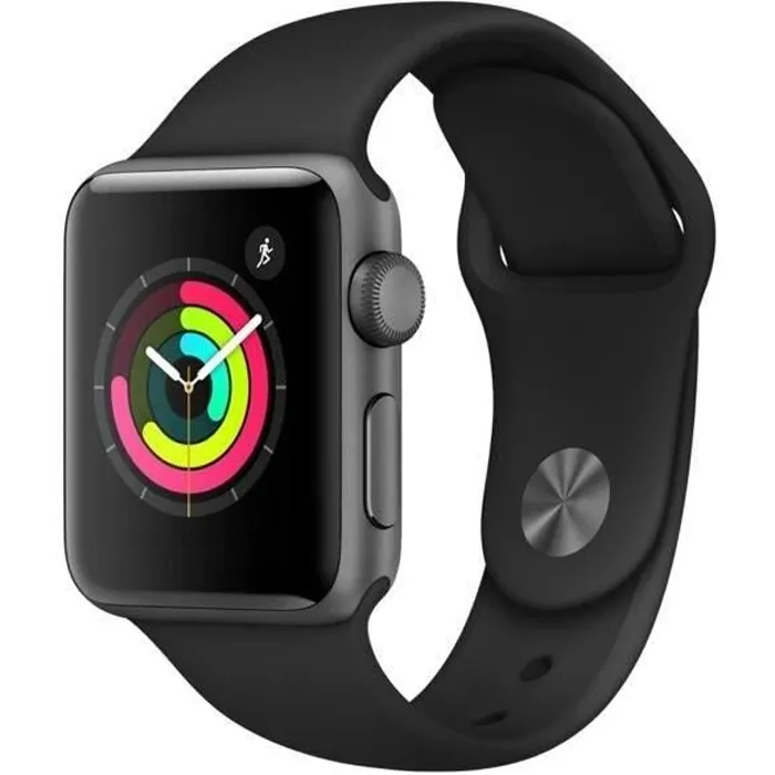 Apple Watch Series 3 GPS - Boîtier 38 mm Gris sidéral Aluminium - Bracelet Noir (2017) - Reconditionné - Etat correct refurbished - 101,00 € Apple Watch Series 3 GPS - Boîtier 38 mm Gris sidéral Aluminium - Bracelet Noir (2017) - Reconditionné - Etat correct refurbished reconditionné disponible sur Cdiscount Seconde Vie