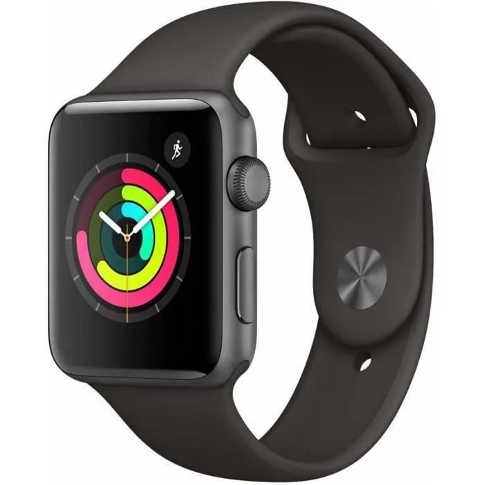 Apple Watch Series 3 GPS - Boîtier 42 mm Gris sidéral Aluminium - Bracelet Gris (2017) - Reconditionné - Très bon état refurbished - 105,00 € Apple Watch Series 3 GPS - Boîtier 42 mm Gris sidéral Aluminium - Bracelet Gris (2017) - Reconditionné - Très bon état refurbished reconditionné disponible sur Cdiscount Seconde Vie