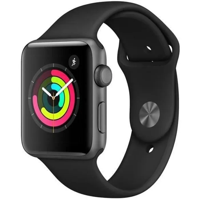 Apple Watch Series 3 GPS - Boîtier 42 mm Gris sidéral Aluminium - Bracelet Noir (2017) - Reconditionné - Très bon état refurbished - 105,00 € Apple Watch Series 3 GPS - Boîtier 42 mm Gris sidéral Aluminium - Bracelet Noir (2017) - Reconditionné - Très bon état refurbished reconditionné disponible sur Cdiscount Seconde Vie