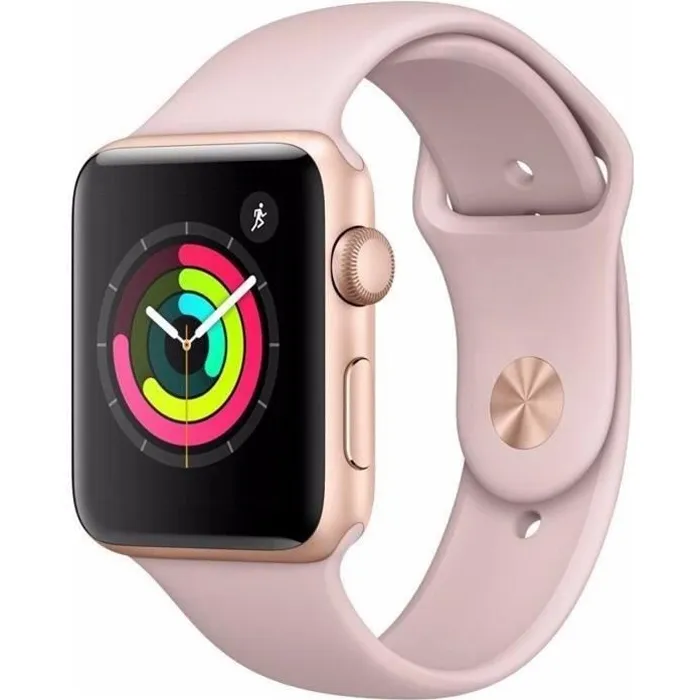 Apple Watch Series 3 GPS - Boîtier 42 mm Or Aluminium - Bracelet Rose sable (2017) - Reconditionné - Excellent état Reconditionné - 109,99 € Apple Watch Series 3 GPS - Boîtier 42 mm Or Aluminium - Bracelet Rose sable (2017) - Reconditionné - Excellent état Reconditionné Apple reconditionné disponible sur Cdiscount Seconde Vie | Dero