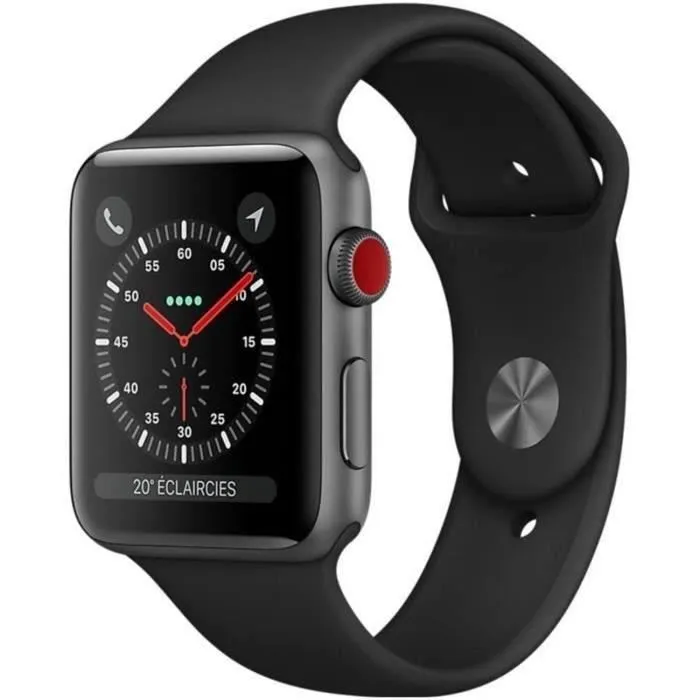 Apple Watch Series 3 GPS + Cellular - Boîtier 38 mm Gris sidéral Aluminium - Bracelet Noir (2017) - Reconditionné - Etat correct refurbished - 140,00 € Apple Watch Series 3 GPS + Cellular - Boîtier 38 mm Gris sidéral Aluminium - Bracelet Noir (2017) - Reconditionné - Etat correct refurbished reconditionné disponible sur Cdiscount Seconde Vie