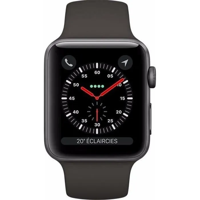Apple Watch Series 3 GPS + Cellular - Boîtier 42 mm Gris sidéral Aluminium - Bracelet Gris (2017) - Reconditionné - Excellent état refurbished - 146,00 € Apple Watch Series 3 GPS + Cellular - Boîtier 42 mm Gris sidéral Aluminium - Bracelet Gris (2017) - Reconditionné - Excellent état refurbished reconditionné disponible sur Cdiscount Seconde Vie