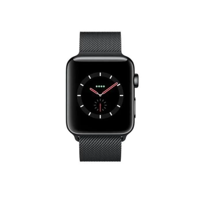 Apple Watch Series 3 GPS + Cellular - Boîtier 42 mm Noir Acier - Bracelet Loop Space Noir (2017) - Reconditionné - Excellent état refurbished - 159,00 € Apple Watch Series 3 GPS + Cellular - Boîtier 42 mm Noir Acier - Bracelet Loop Space Noir (2017) - Reconditionné - Excellent état refurbished reconditionné disponible sur Cdiscount Seconde Vie