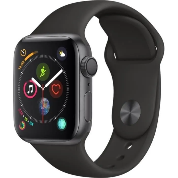 Apple Watch Series 4 GPS - 40mm Boîtier aluminium gris sidéral - Bracelet noir (2018) - Reconditionné - Excellent état Reconditionné - 95,99 € Apple Watch Series 4 GPS - 40mm Boîtier aluminium gris sidéral - Bracelet noir (2018) - Reconditionné - Excellent état Reconditionné Apple reconditionné disponible sur Cdiscount Seconde Vie | Dero