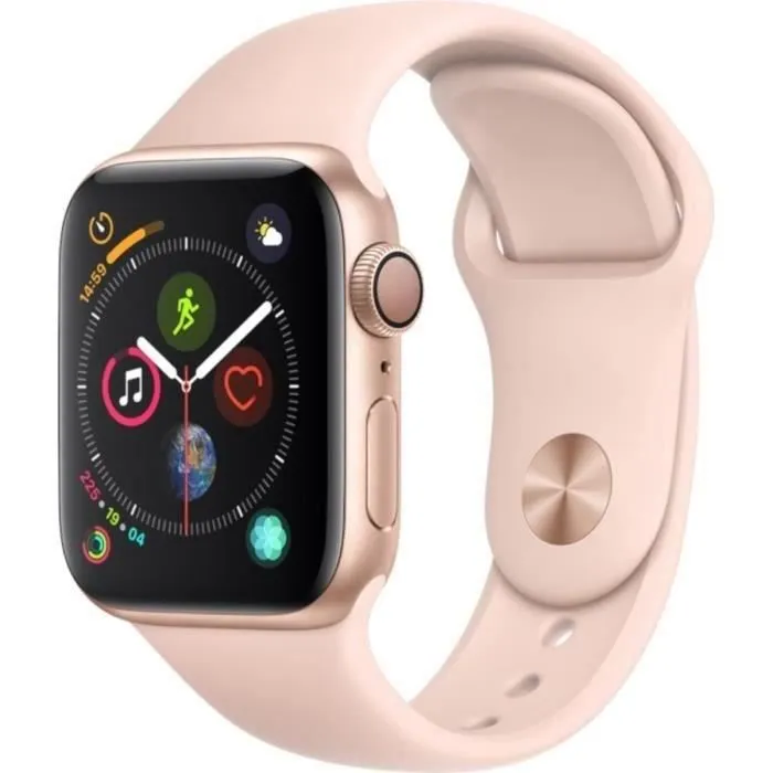 Apple Watch Series 4 GPS - 40mm Boîtier aluminium or - Bracelet rose des sables (2018) - Reconditionné - Très bon état Reconditionné - 82,99 € Apple Watch Series 4 GPS - 40mm Boîtier aluminium or - Bracelet rose des sables (2018) - Reconditionné - Très bon état Reconditionné Apple reconditionné disponible sur Cdiscount Seconde Vie | Dero