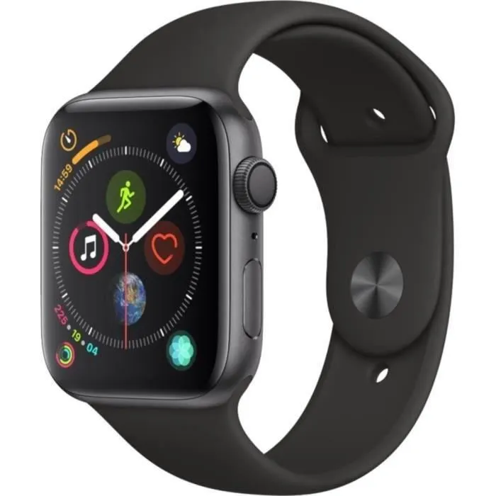 Apple Watch Series 4 GPS - 44mm Boîtier aluminium gris sidéral - Bracelet noir (2018) - Reconditionné - Etat correct Reconditionné - 104,99 € Apple Watch Series 4 GPS - 44mm Boîtier aluminium gris sidéral - Bracelet noir (2018) - Reconditionné - Etat correct Reconditionné Apple reconditionné disponible sur Cdiscount Seconde Vie