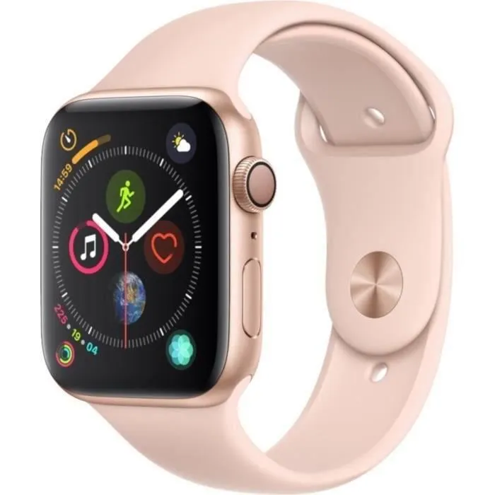 Apple Watch Series 4 GPS - 44mm Boîtier aluminium or - Bracelet rose des sables (2018) - Reconditionné - Etat correct Reconditionné - 104,99 € Apple Watch Series 4 GPS - 44mm Boîtier aluminium or - Bracelet rose des sables (2018) - Reconditionné - Etat correct Reconditionné Apple reconditionné disponible sur Cdiscount Seconde Vie