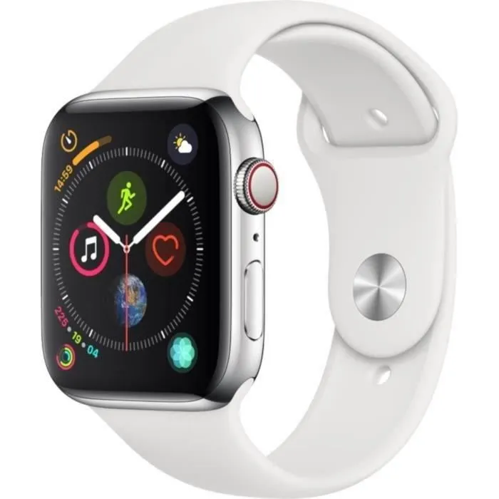 Acheter Apple Watch Series 4 GPS + Cellular - 44mm Boîtier acier - Bracelet blanc (2018) - Reconditionné - Très bon état Reconditionné - 175,00 € Apple Watch Series 4 GPS + Cellular - 44mm Boîtier acier - Bracelet blanc (2018) - Reconditionné - Très bon état Reconditionné Apple reconditionné disponible sur Cdiscount Seconde Vie