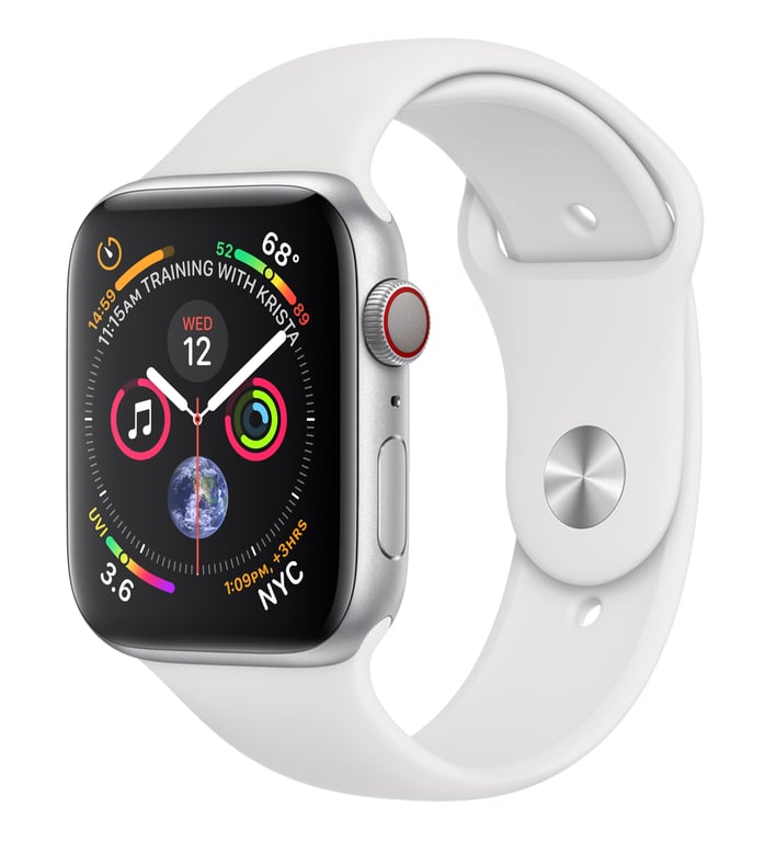 Apple Watch Series 4 OLED 44 mm Numérique 368 x 448 pixels Écran tactile 4G Argent Wifi GPS (satellite) - Bon état Bon état Apple reconditionné disponible sur Pixmania