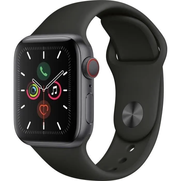 Apple Watch Series 5 Cellular 40 mm Boîtier aluminium Gris Sidéral - Bracelet Noir - S/M (2019) - Reconditionné - Excellent état Reconditionné - 149,00 € Apple Watch Series 5 Cellular 40 mm Boîtier aluminium Gris Sidéral - Bracelet Noir - S/M (2019) - Reconditionné - Excellent état Reconditionné Apple reconditionné disponible sur Cdiscount Seconde Vie