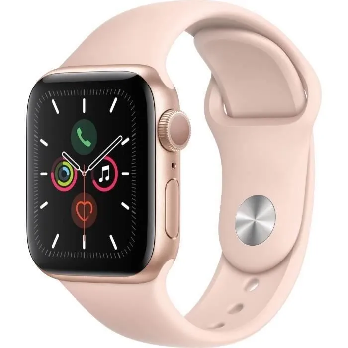 Apple Watch Series 5 GPS 40 mm Boîtier aluminium Or - Bracelet Rose - S/M (2019) - Reconditionné - Excellent état refurbished - 90,00 € Apple Watch Series 5 GPS 40 mm Boîtier aluminium Or - Bracelet Rose - S/M (2019) - Reconditionné - Excellent état refurbished reconditionné disponible sur Cdiscount Seconde Vie