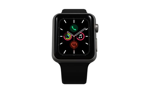 Apple Watch Series 5 GPS, 40mm boîtier aluminium noir avec Bracelet Sport Noir Reconditionné par Renewd État correct N/A reconditionné disponible sur Fnac