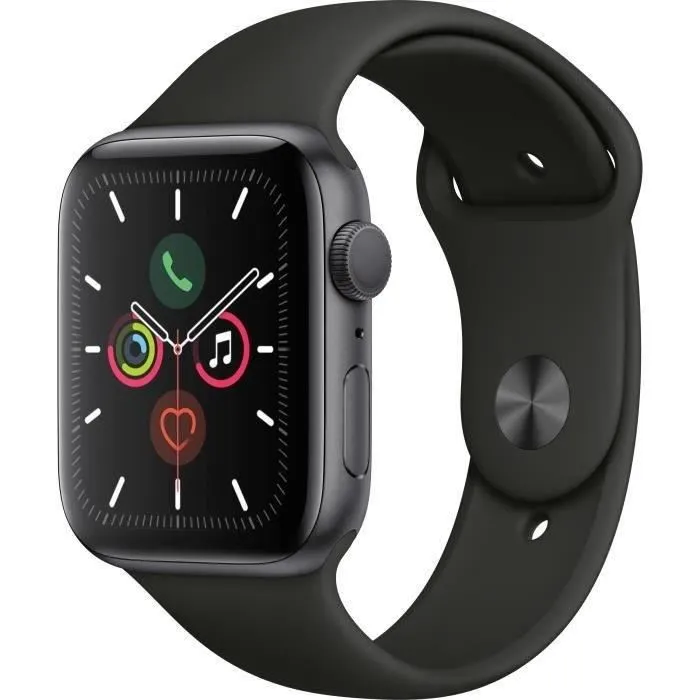 Apple Watch Series 5 GPS 44 mm Boîtier Aluminium Gris Sidéral - Bracelet Noir - M/L (2019) - Reconditionné - Excellent état Reconditionné - 109,00 € Apple Watch Series 5 GPS 44 mm Boîtier Aluminium Gris Sidéral - Bracelet Noir - M/L (2019) - Reconditionné - Excellent état Reconditionné Apple reconditionné disponible sur Cdiscount Seconde Vie