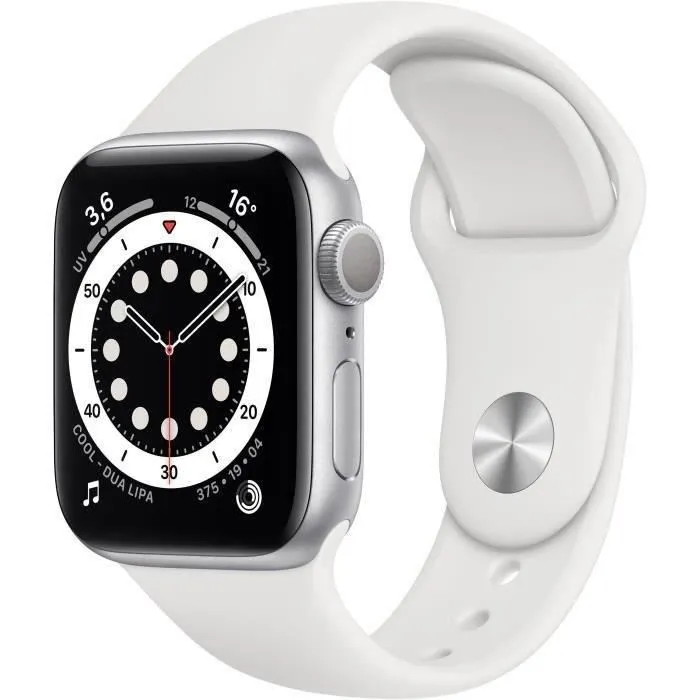 Apple Watch Series 6 GPS - 40mm Boîtier aluminium Argent - Bracelet Blanc (2020) - Reconditionné - Etat correct Reconditionné - 142,14 € Apple Watch Series 6 GPS - 40mm Boîtier aluminium Argent - Bracelet Blanc (2020) - Reconditionné - Etat correct Reconditionné Apple reconditionné disponible sur Cdiscount Seconde Vie