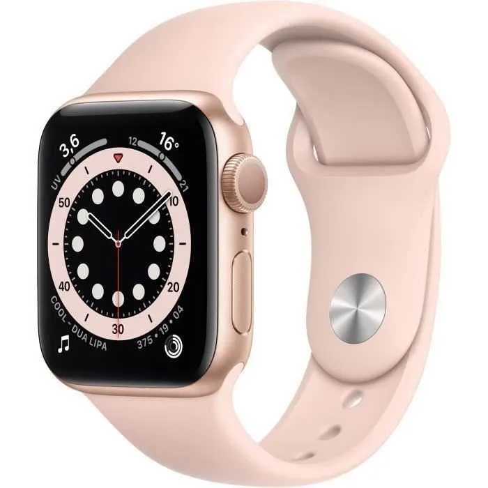 Apple Watch Series 6 GPS - 40mm Boîtier aluminium Or - Bracelet Rose des Sables (2020) - Reconditionné - Excellent état Reconditionné - 109,00 € Apple Watch Series 6 GPS - 40mm Boîtier aluminium Or - Bracelet Rose des Sables (2020) - Reconditionné - Excellent état Reconditionné Apple reconditionné disponible sur Cdiscount Seconde Vie