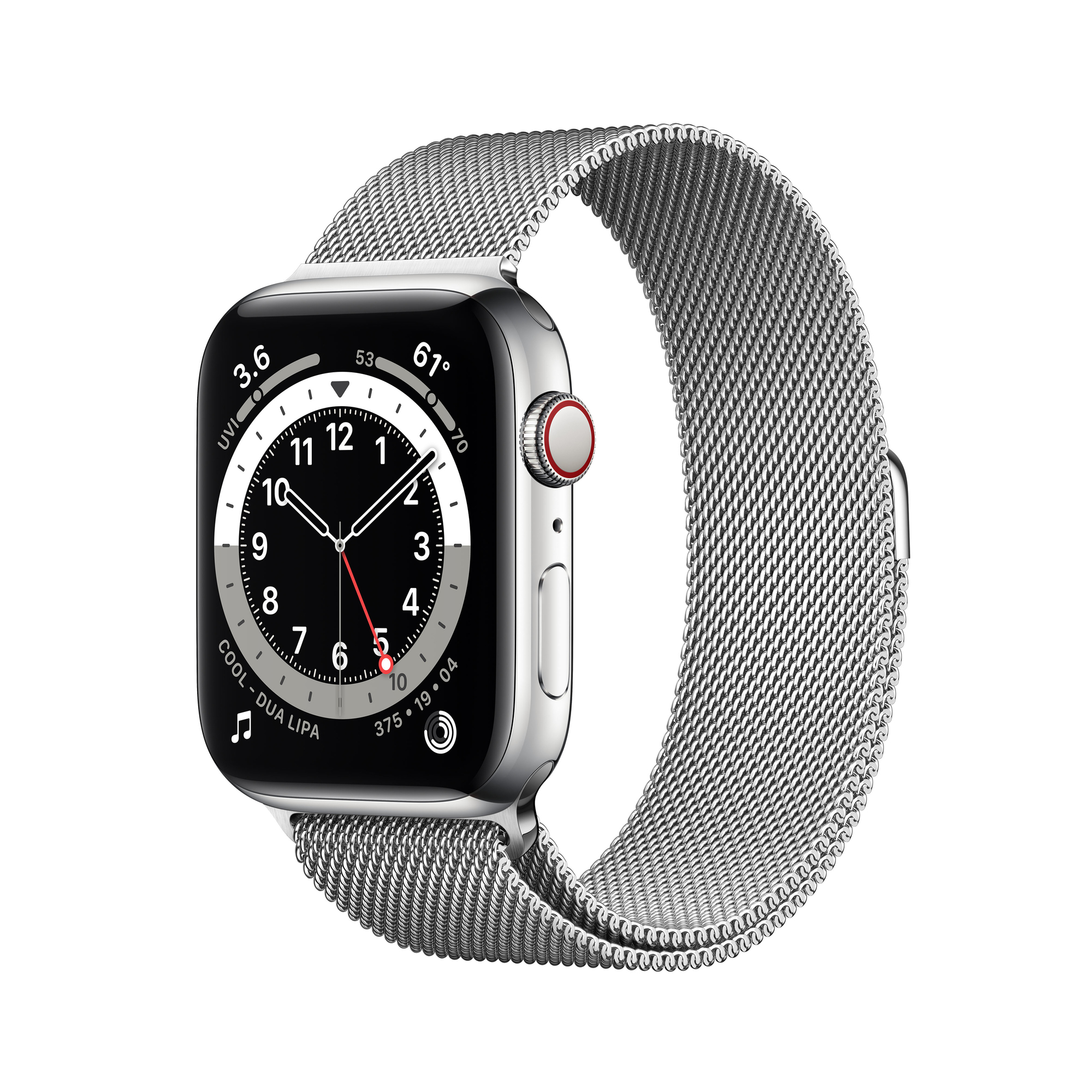Apple Watch Series 6 OLED 44 mm Numérique 368 x 448 pixels Écran tactile 4G Argent Wifi GPS (satellite), argent - Très bon état Très bon état Apple reconditionné disponible sur Pixmania