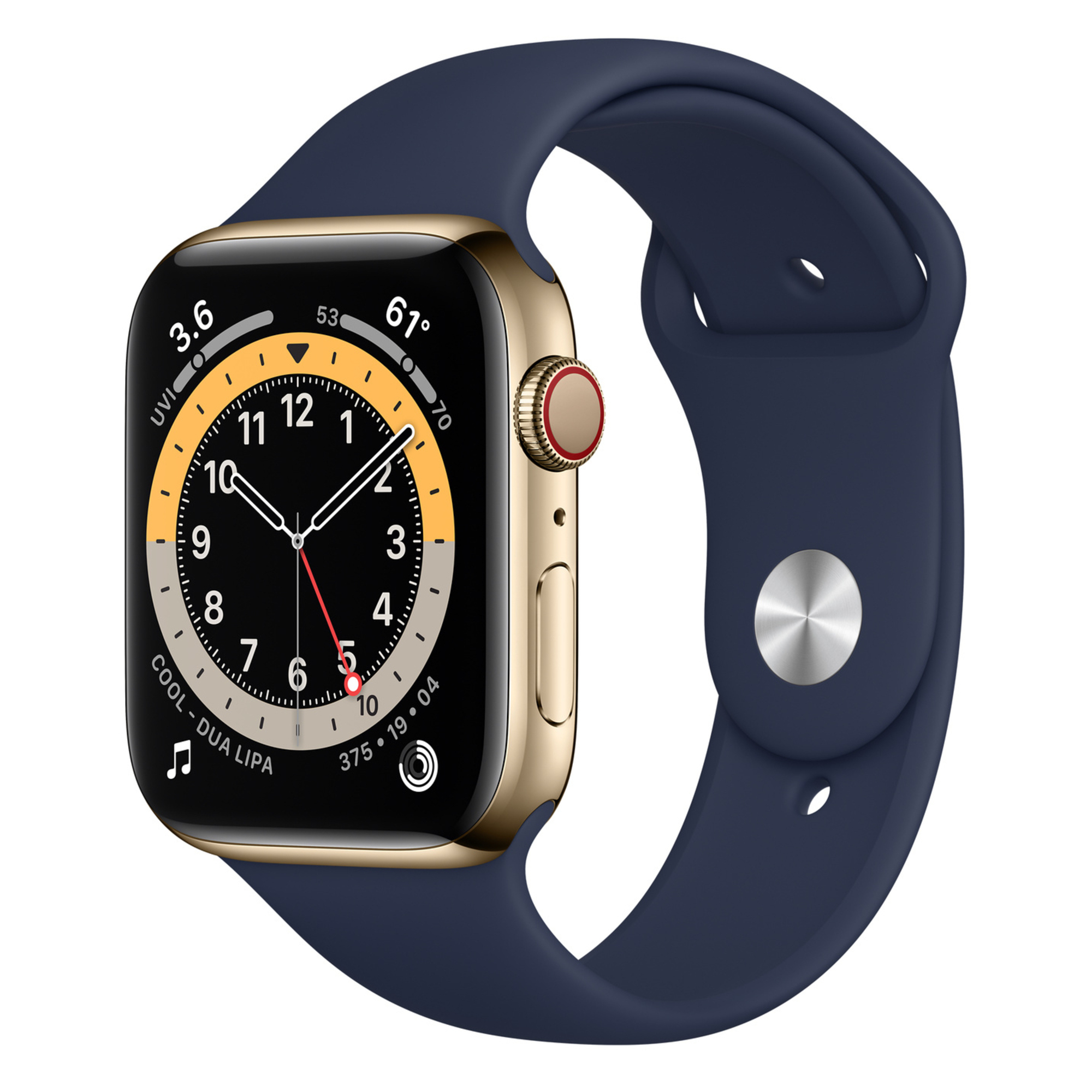 Apple Watch Series 6 OLED 44 mm Numérique 368 x 448 pixels Écran tactile 4G Or Wifi GPS (satellite) - Excellent état Parfait état Apple reconditionné disponible sur Pixmania