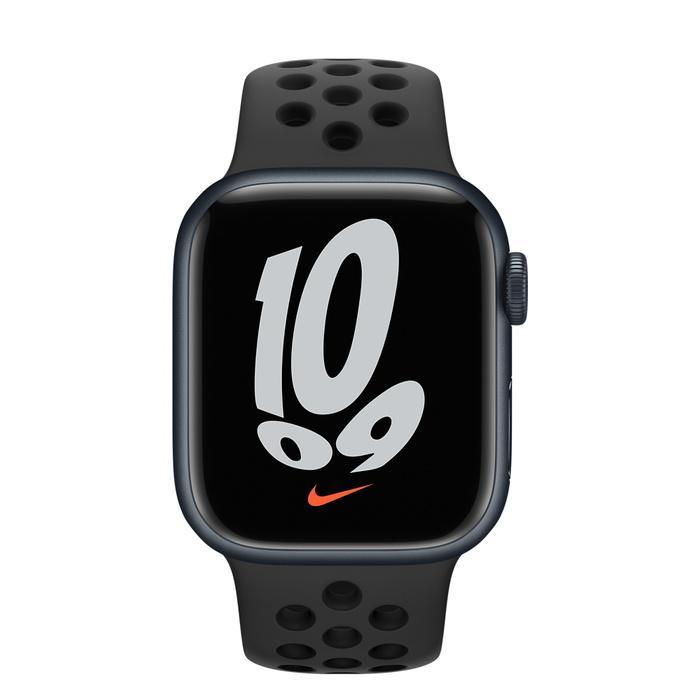Apple Watch Series 7 (2021) GPS 41 mm - Aluminium Minuit - Bracelet sport Nike Noir Reconditionné Apple reconditionné photo 2 | Dero