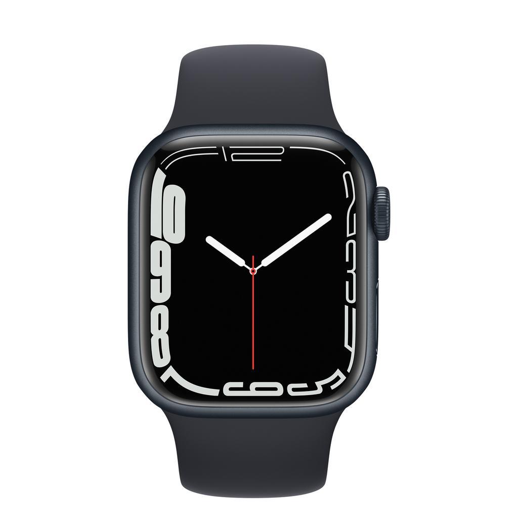 Voir photo 2 de Apple Watch Series 7 (2021) GPS 45 mm - Aluminium Minuit - Bracelet sport Noir | Dero Apple Watch Series 7 (2021) GPS 45 mm - Aluminium Minuit - Bracelet sport Noir Reconditionné Apple reconditionné photo 2 | Dero