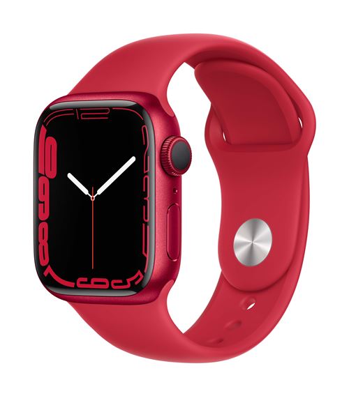 Apple Watch Series 7 GPS, boîtier Aluminium (PRODUCT)RED 41mm avec Bracelet Sport (PRODUCT)RED État correct Apple reconditionné disponible sur Fnac