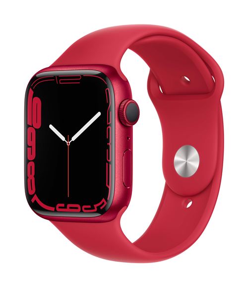 Apple Watch Series 7 GPS, boîtier Aluminium (PRODUCT)RED 45mm avec Bracelet Sport (PRODUCT)RED État correct Apple reconditionné disponible sur Fnac