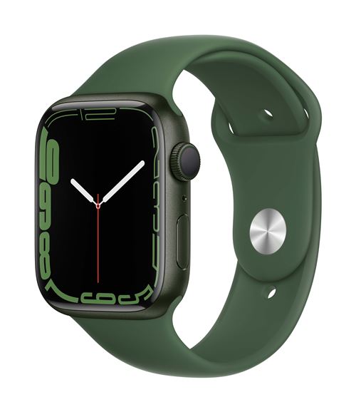 Apple Watch Series 7 GPS, boîtier Aluminium Vert 45mm avec Bracelet Sport Trèfle État correct Apple reconditionné disponible sur Fnac