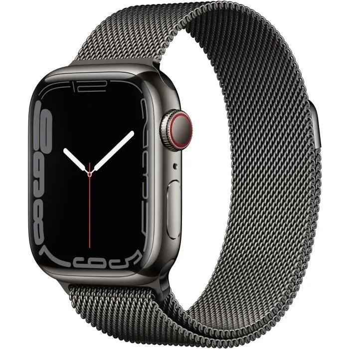 Apple Watch Series 7 GPS + Cellular - 41mm - Boîtier Graphite Stainless Steel - Bracelet Grap (2021) - Reconditionné - Etat correct Reconditionné - 215,00 € Apple Watch Series 7 GPS + Cellular - 41mm - Boîtier Graphite Stainless Steel - Bracelet Grap (2021) - Reconditionné - Etat correct Reconditionné Apple reconditionné disponible sur Cdiscount Seconde Vie