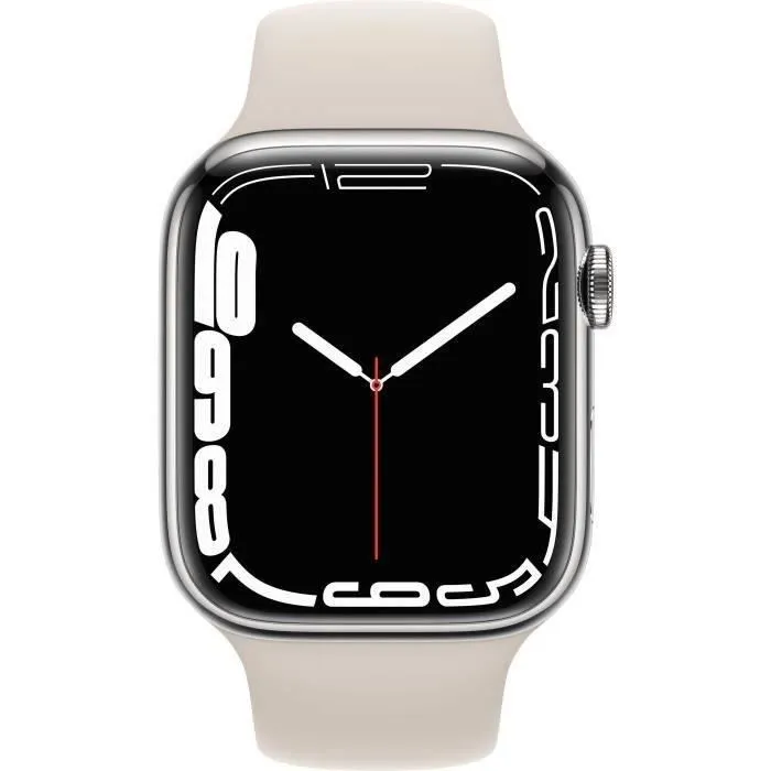 Apple Watch Series 7 GPS + Cellular - 45mm - Boîtier Silver Stainless Steel - Bracelet Starlight - Reconditionné - Excellent état Reconditionné - 198,00 € Apple Watch Series 7 GPS + Cellular - 45mm - Boîtier Silver Stainless Steel - Bracelet Starlight - Reconditionné - Excellent état Reconditionné Apple reconditionné disponible sur Cdiscount Seconde Vie