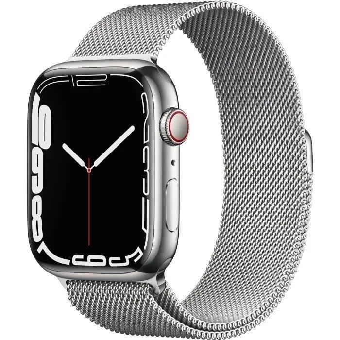 Apple Watch Series 7 GPS + Cellular - 45mm - Boîtier Silver Stainless Steel - Bracelet Silver (2021) - Reconditionné - Très bon Reconditionné - 229,98 € Apple Watch Series 7 GPS + Cellular - 45mm - Boîtier Silver Stainless Steel - Bracelet Silver (2021) - Reconditionné - Très bon Reconditionné Apple reconditionné disponible sur Cdiscount Seconde Vie