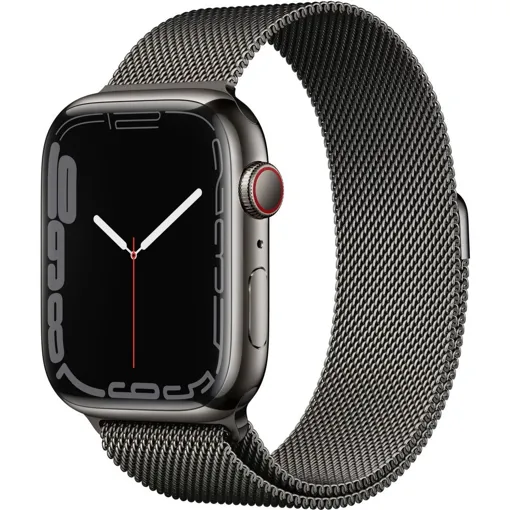 Apple Watch Series 7 (GPS + Cellular) - Boitier 45 mm Acier inoxydable Graphite avec Bracelet Milanais Graphite Bon état reconditionné disponible sur Rakuten
