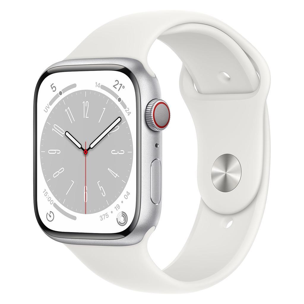 Apple Watch Series 8 (2022) GPS + Cellular 45 mm - Aluminium Argent Reconditionné Apple reconditionné disponible sur Backmarket