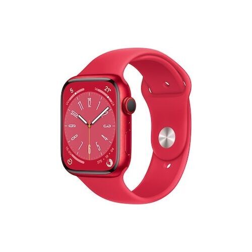 Apple Watch Series 8 Aluminium 45 mm (2022) GPS + Cellular (PRODUCT)RED Bracelet Sport (PRODUCT)RED S/M Très bon état Apple reconditionné disponible sur Refurbed | Dero