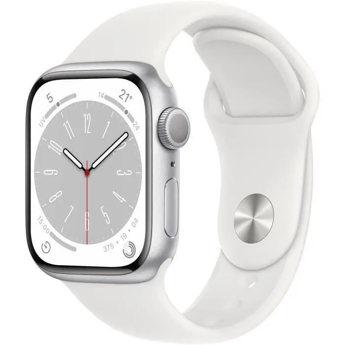 Apple Watch Series 8 GPS - 41mm - Boîtier Silver Aluminium - Bracelet White Sport Band - Regu (2022) - Reconditionné - Etat correct Reconditionné - 170,99 € Apple Watch Series 8 GPS - 41mm - Boîtier Silver Aluminium - Bracelet White Sport Band - Regu (2022) - Reconditionné - Etat correct Reconditionné Apple reconditionné disponible sur Cdiscount Seconde Vie