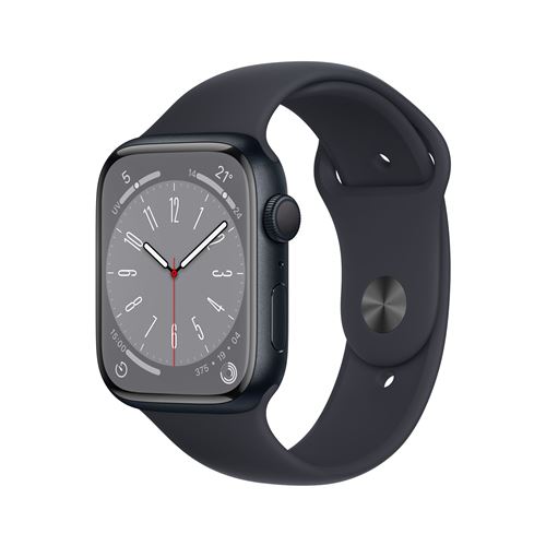 Apple Watch Series 8 GPS, boîtier Aluminium Minuit 45mm avec Bracelet Sport Minuit État correct reconditionné disponible sur Fnac
