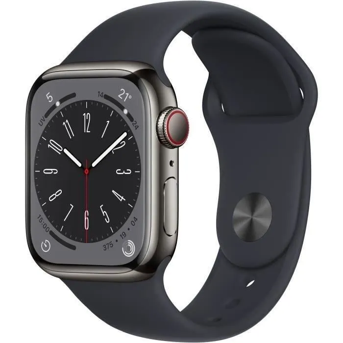 Apple Watch Series 8 GPS + Cellular - 41mm - Boîtier Graphite Stainless Steel (2022) - Reconditionné - Etat correct Reconditionné - 319,00 € Apple Watch Series 8 GPS + Cellular - 41mm - Boîtier Graphite Stainless Steel (2022) - Reconditionné - Etat correct Reconditionné Apple reconditionné disponible sur Cdiscount Seconde Vie