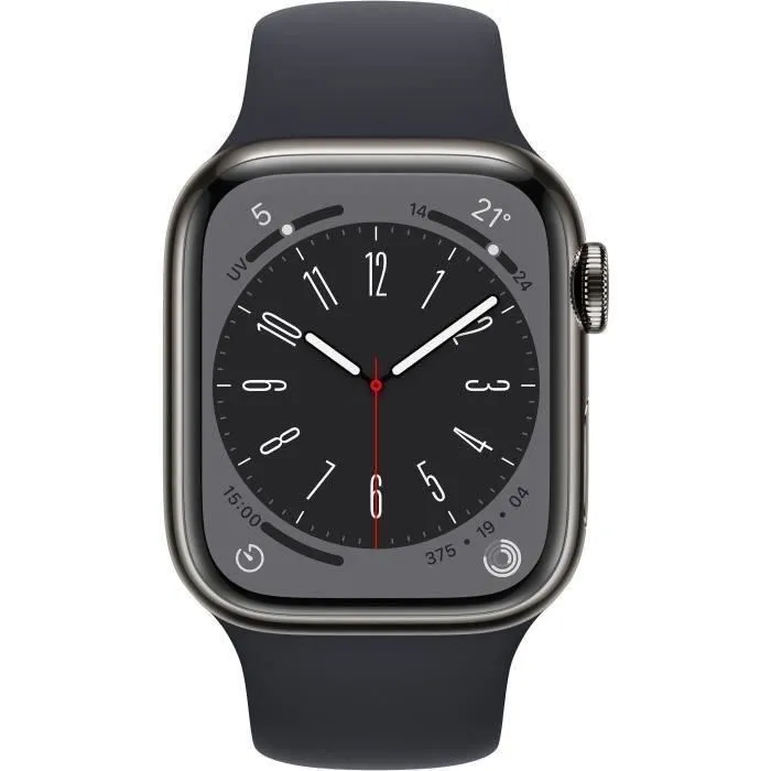 Apple Watch Series 8 GPS + Cellular - 41mm - Boîtier Graphite Stainless Steel - Bracelet Midnight - Reconditionné - Très bon état Reconditionné - 279,00 € Apple Watch Series 8 GPS + Cellular - 41mm - Boîtier Graphite Stainless Steel - Bracelet Midnight - Reconditionné - Très bon état Reconditionné Apple reconditionné disponible sur Cdiscount Seconde Vie