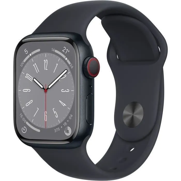 Apple Watch Series 8 GPS + Cellular - 41mm - Boîtier Midnight Aluminium - Bracelet Midnight S (2022) - Reconditionné - Très bon Reconditionné - 210,00 € Apple Watch Series 8 GPS + Cellular - 41mm - Boîtier Midnight Aluminium - Bracelet Midnight S (2022) - Reconditionné - Très bon Reconditionné Apple reconditionné disponible sur Cdiscount Seconde Vie