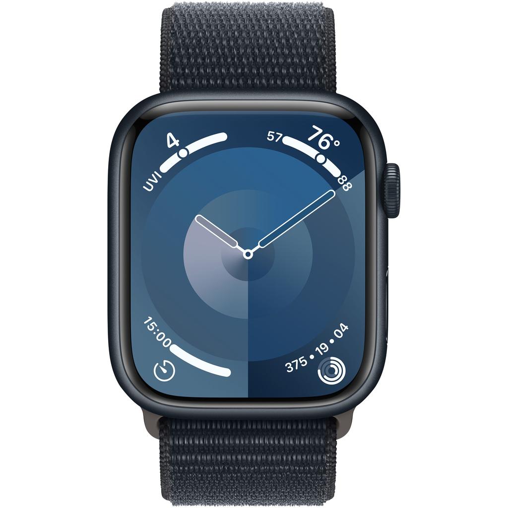Voir photo 2 de Apple Watch Series 9 (2023) GPS 41 mm - Aluminium Minuit - Boucle sport Bleu | Dero Apple Watch Series 9 (2023) GPS 41 mm - Aluminium Minuit - Boucle sport Bleu Reconditionné Apple reconditionné photo 2 | Dero