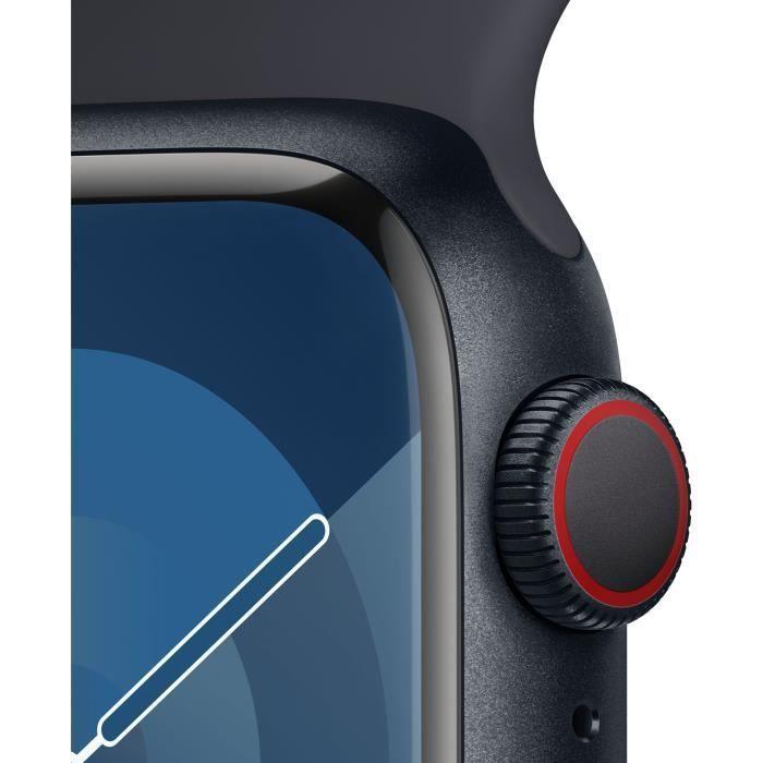 Voir photo 2 de Apple Watch Series 9 (2023) GPS 41 mm - Aluminium Minuit - Bracelet sport Noir | Dero Apple Watch Series 9 (2023) GPS 41 mm - Aluminium Minuit - Bracelet sport Noir Reconditionné Apple reconditionné photo 2 | Dero