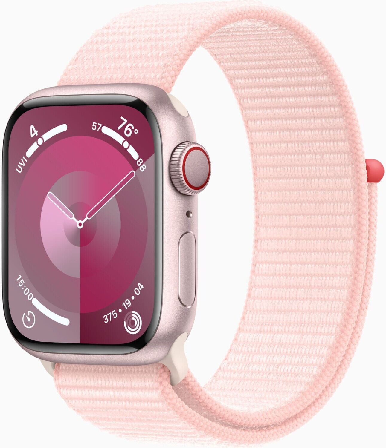 Apple Watch Series 9 Aluminium 45 mm (2023) GPS + Cellular rose Sport Loop rose clair Très bon état Apple reconditionné disponible sur Refurbed | Dero